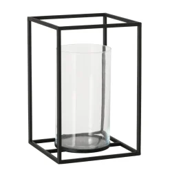 Boltze Windlicht Quantum Metall, Glas