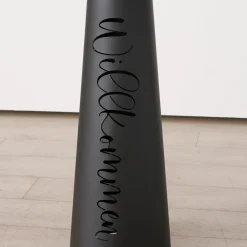 Boltze Windlicht Willkommen aus Eisen, 2er Set