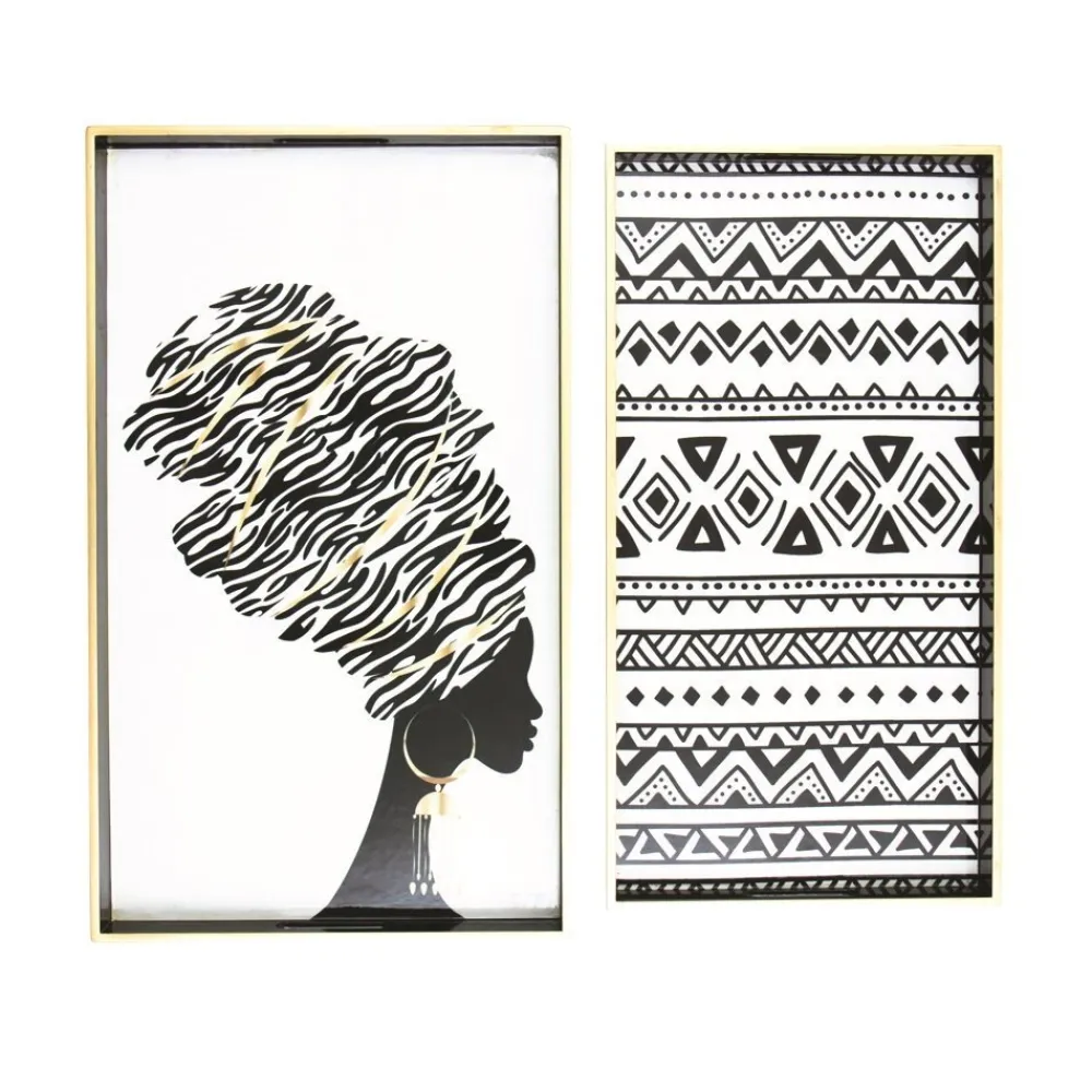 byRoom Tablett 2er Set African