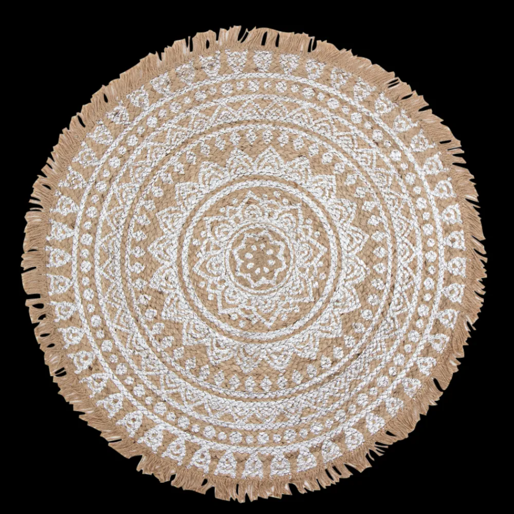byRoom Teppich aus Jute mit Mandala Print