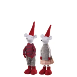 Chic Antique 2 Weihnachtsmäuse stehend