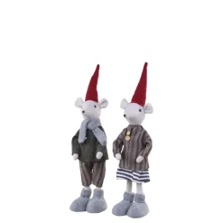 Chic Antique 2 Weihnachtsmäuse stehend