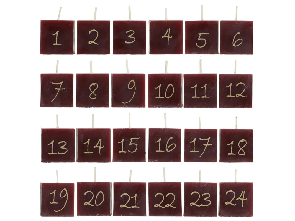 Chic Antique Adventskalender Kerzen 24 Stück