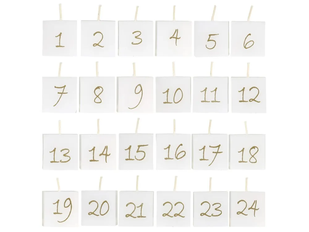 Chic Antique Adventskalender Kerzen 24 Stück