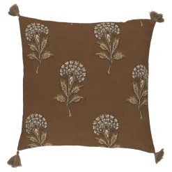 Chic Antique Aix Kissenbezug Blumenmotiv mit Quasten