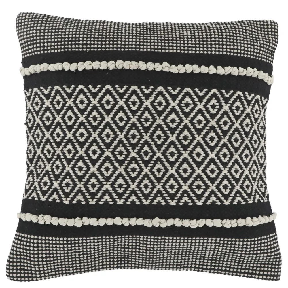 Chic Antique Aix Kissenbezug mit Muster Schwarz