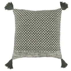 Chic Antique Aix Kissenbezug mit Quasten Karriert