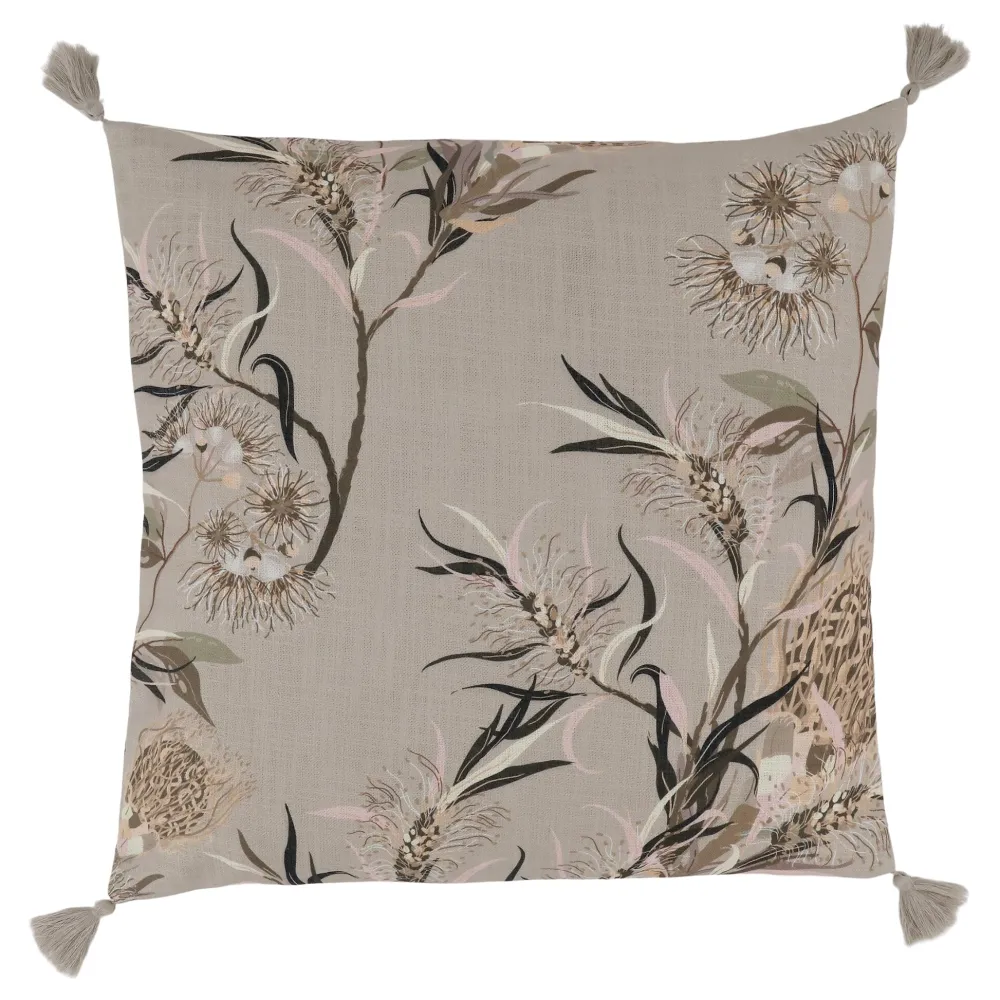 Chic Antique Aix Kissenbezug Blumenmotiv 2 mit Quasten