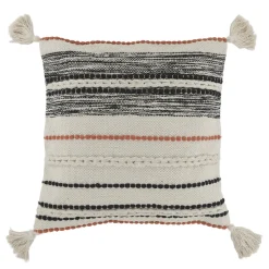 Chic Antique Aix Kissenbezug mit Quasten Gestreift