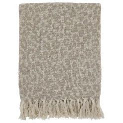 Chic Antique Aix Plaid aus Garnüberschuss, Leopardmuster