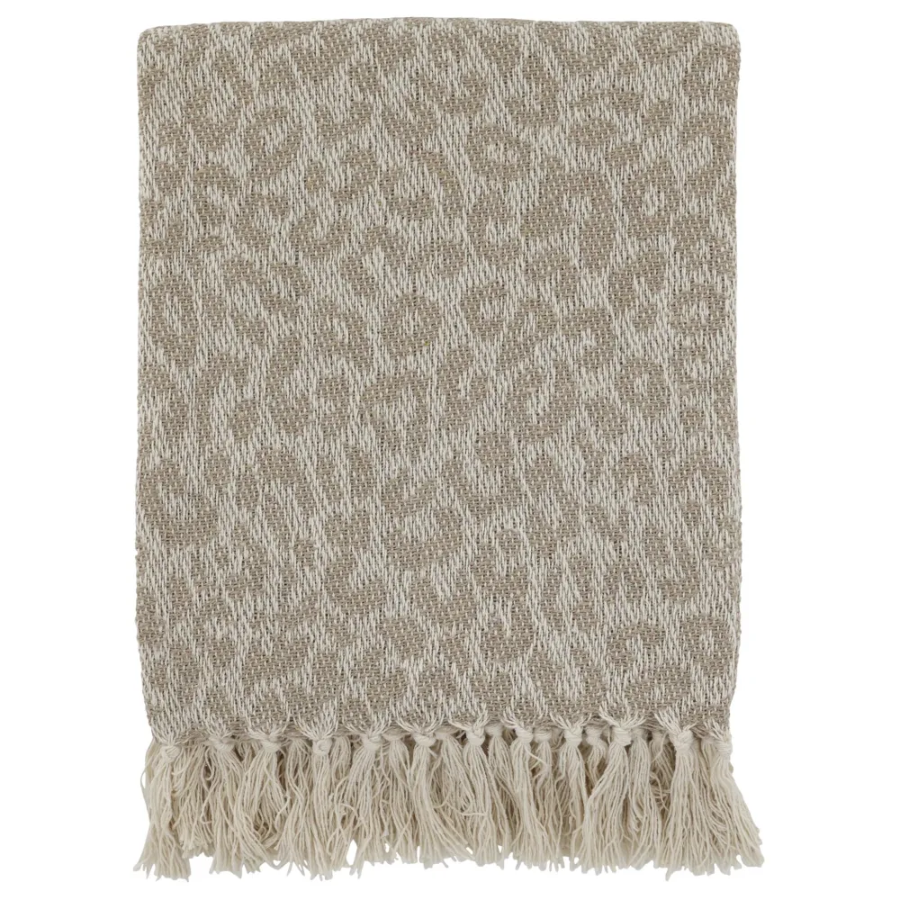 Chic Antique Aix Plaid aus Garnüberschuss, Leopardmuster