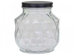 Chic Antique Aufbewahrungsglas mit Diamantenschliff