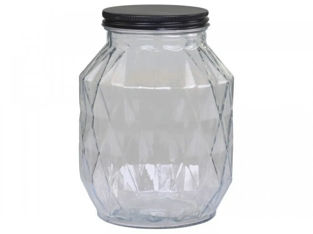 Chic Antique Aufbewahrungsglas mit Diamantenschliff