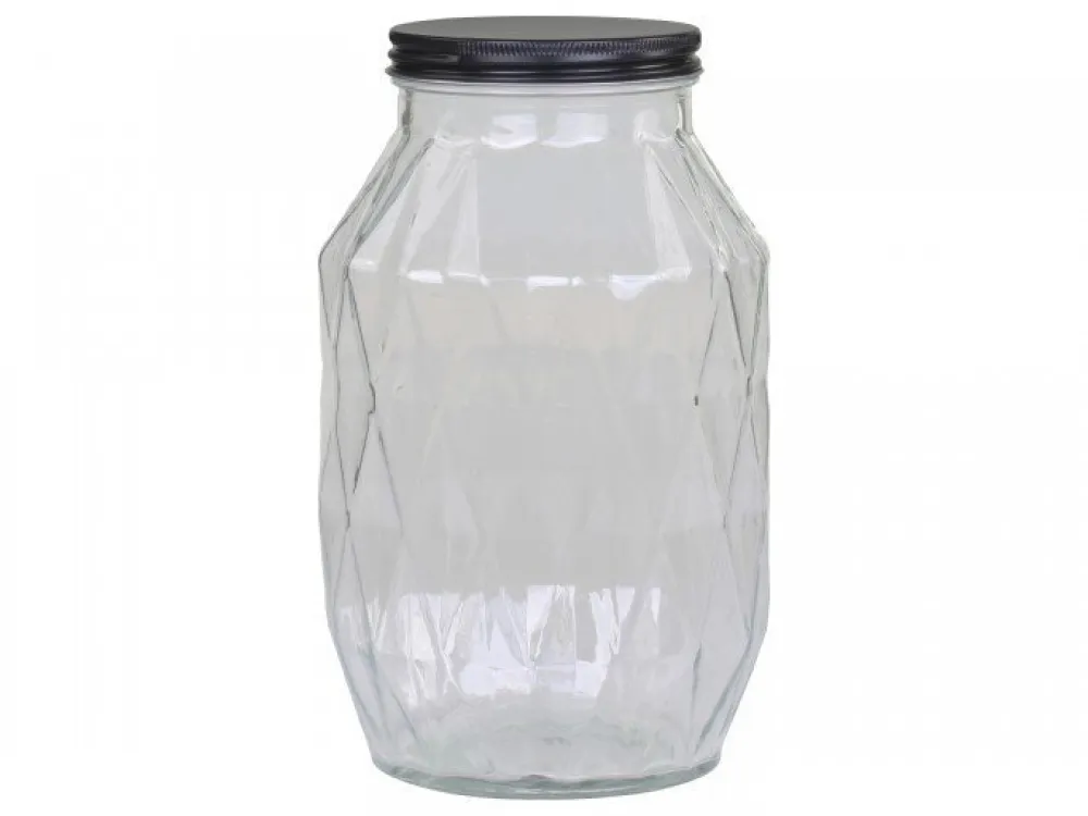 Chic Antique Aufbewahrungsglas mit Diamantenschliff