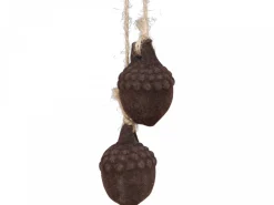 Chic Antique Baumschmuck Eichelnuss Velours