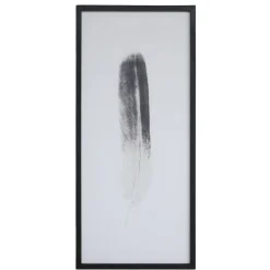 Chic Antique Bild mit Federnmotiv und schwarzem Rahmen