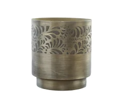 Chic Antique Blumentopf mit Muster aus Eisen