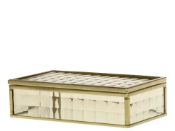 Chic Antique Box Milchglas mit Muster