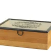 Chic Antique Box mit Druck und 6 Fächern