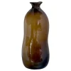 Chic Antique Braune Vase aus Glas