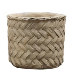 Chic Antique Corte Übertopf mit großem Flechtmuster