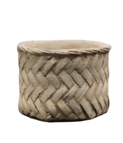 Chic Antique Corte Übertopf mit großem Flechtmuster