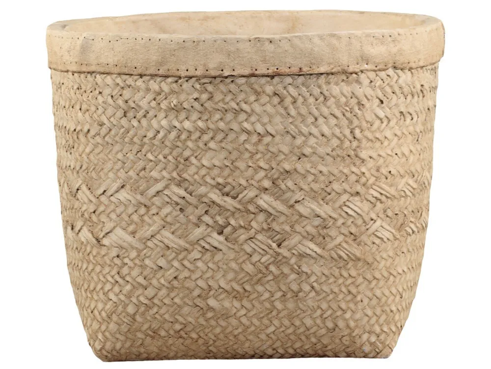 Chic Antique Corte Übertopf mit Geflecht Muster