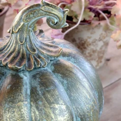 Chic Antique Deko Kürbis im Messing Look