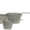 Chic Antique Eisen Blumentopf mit Griff im Set