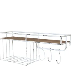 Chic Antique Eisen Regalbrett mit Haken