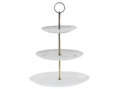 Chic Antique Etagere mit 3 Glastellern