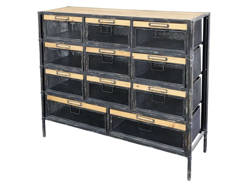 Chic Antique Factory Kommode, Industrial Design