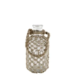 Chic Antique Flasche mit Geflecht und Henkel