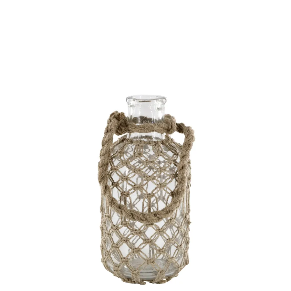 Chic Antique Flasche mit Geflecht und Henkel