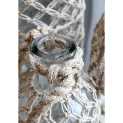 Chic Antique Flasche mit Geflecht und Henkel