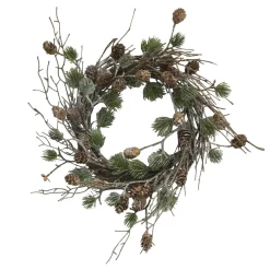 Chic Antique Fleur Kranz aus Zedernholz mit Zapfen