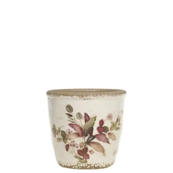Chic Antique Florac Blumentopf mit pinkem Blumenmotiv