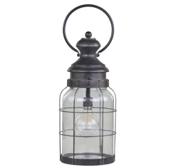 Chic Antique Franz. Stalllaterne mit Timer