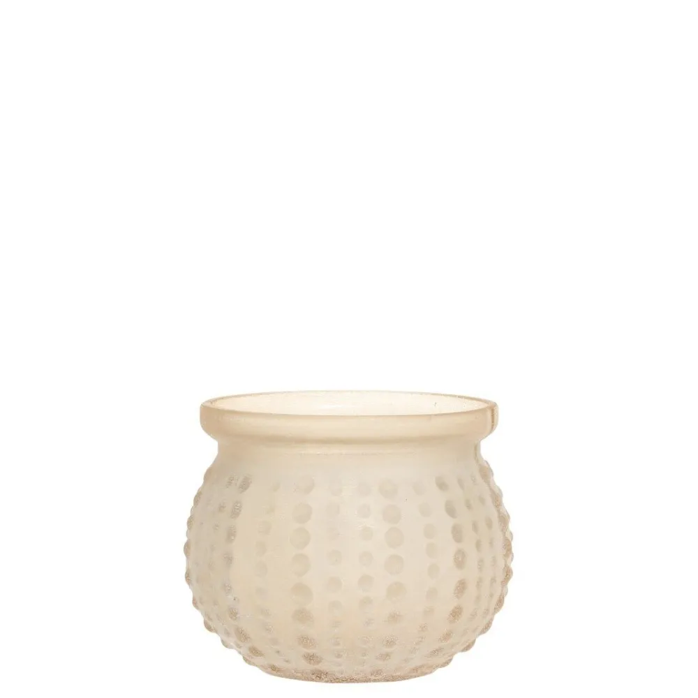 Chic Antique Glas Teelichthalter mit Muster