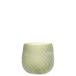 Chic Antique Glas Teelichthalter mit Muster