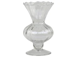 Chic Antique Glasvase auf Fuß