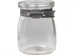 Chic Antique Glasvase Eisenverschluss