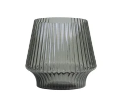 Chic Antique Glasvase mit Rillen