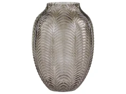 Chic Antique Glasvase mit Blattmuster