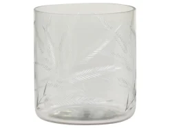 Chic Antique Gläsernes Hurricane mit Schliff