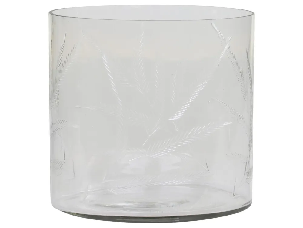 Chic Antique Gläsernes Hurricane mit Schliff