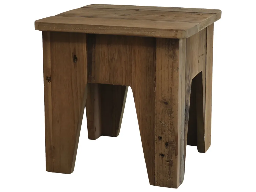 Chic Antique Hocker aus Fichtenholz