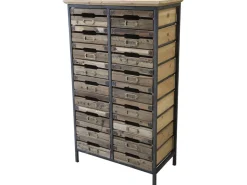 Chic Antique Holzkisten Kommode mit 16 Schubladen