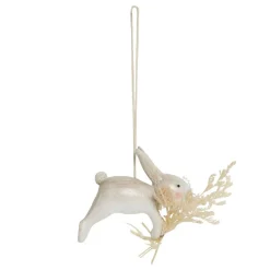 Chic Antique Kaninchen mit Blumen zum Aufhängen