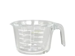 Chic Antique Kanne aus Glas mit Messeinheiten